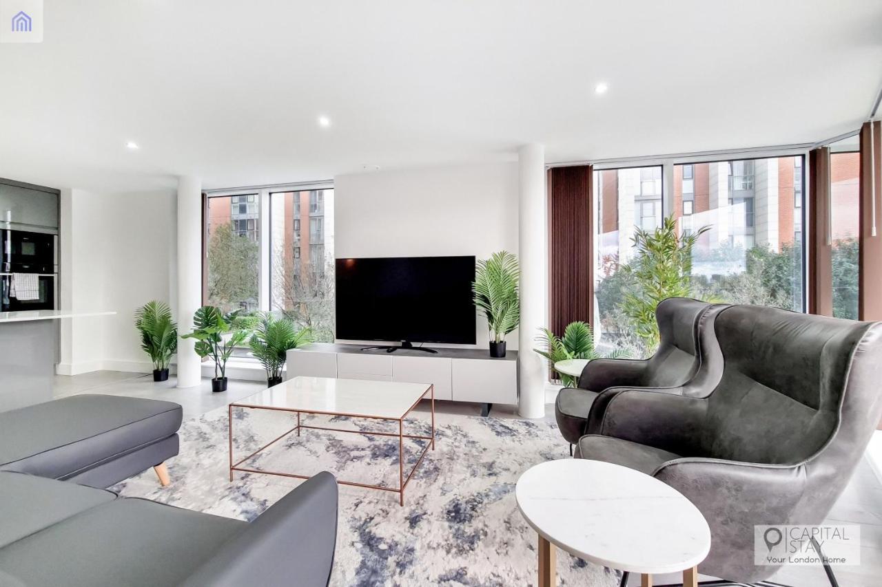 Free Parking - Stylish Three Bedroom Apartment By London Excel 外观 照片
